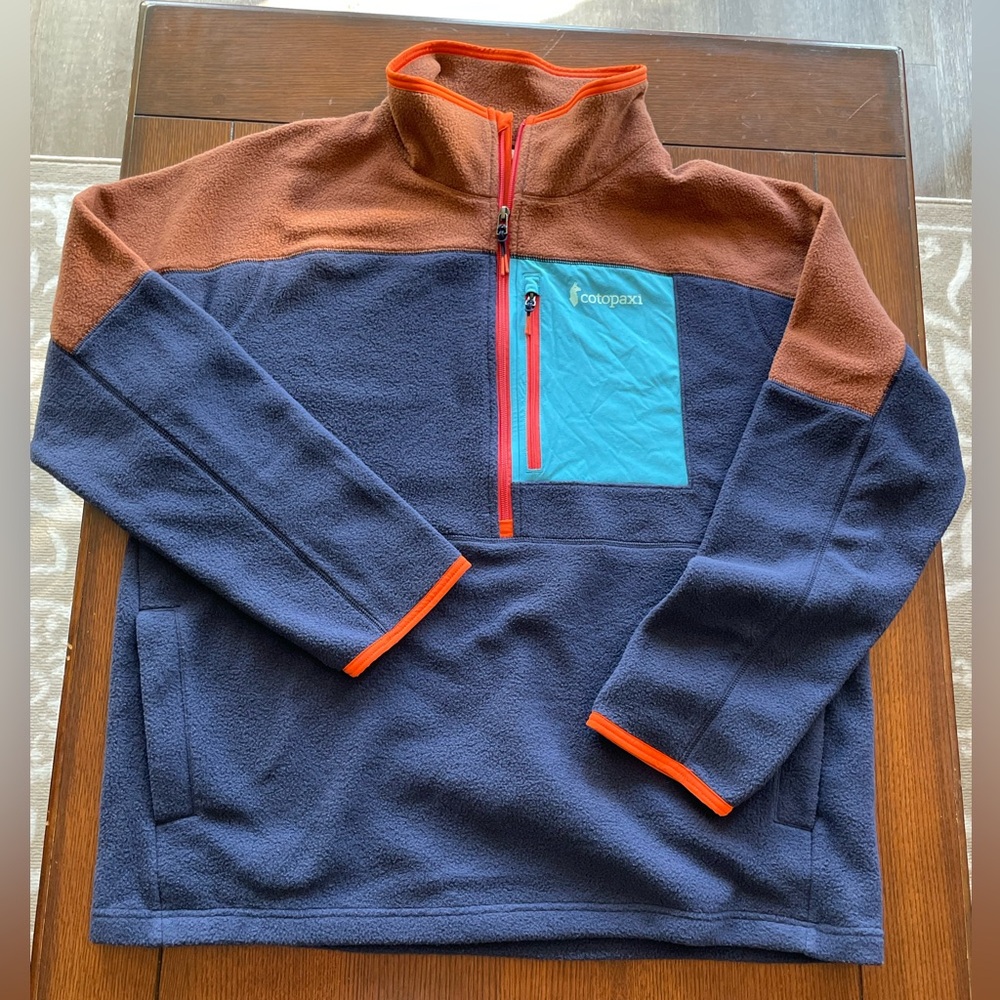 Cotopaxi Blue and Brown Fleece Pullover